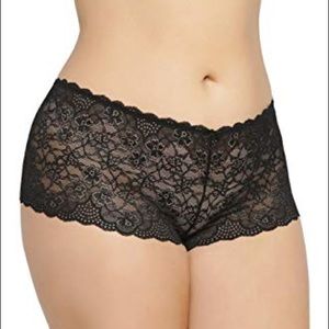NWT Torrid Black Lace Cheeky Panties Size 6X